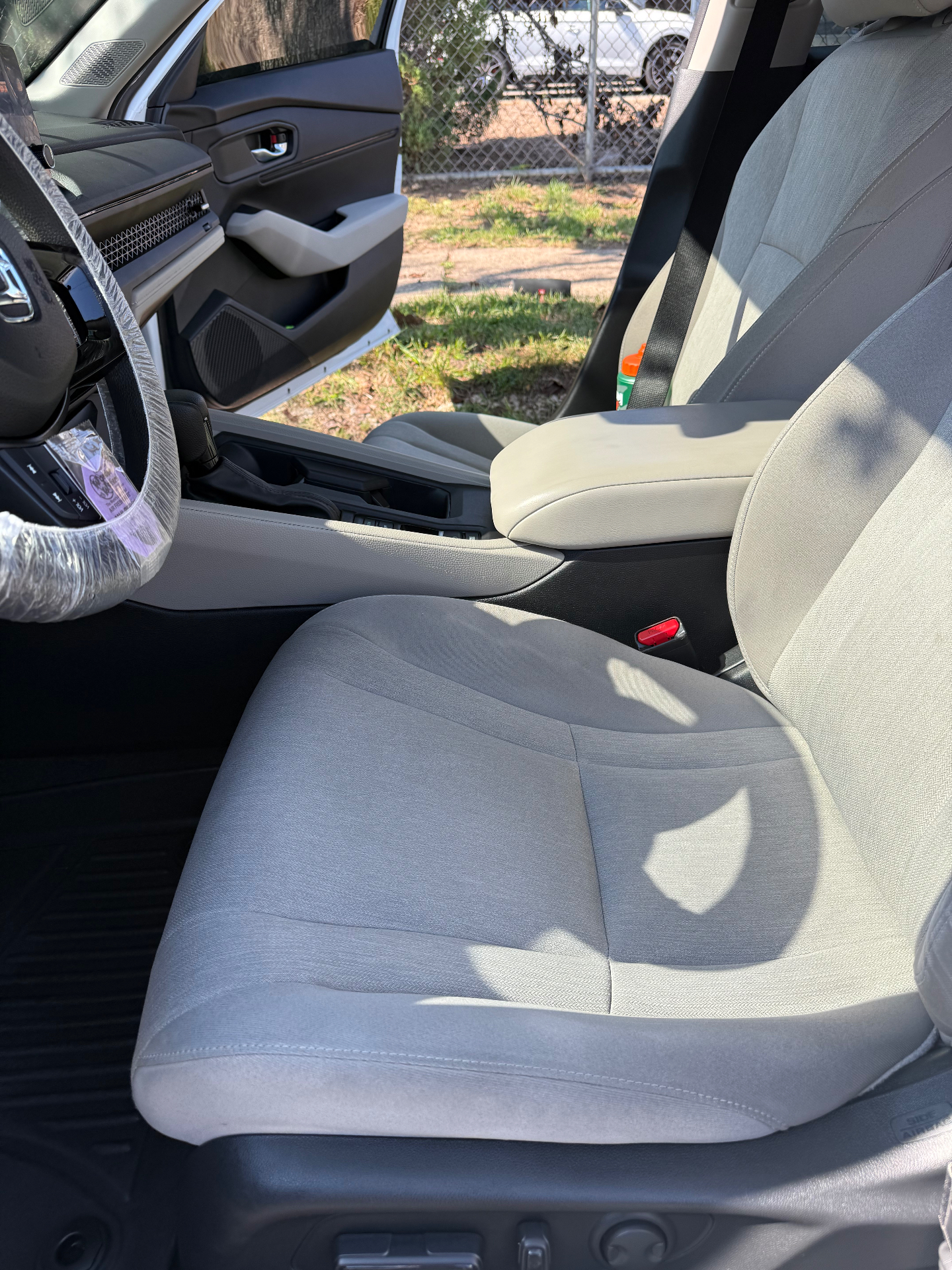 Light cloth vehicle seat clean and refreshed after interior stain removal